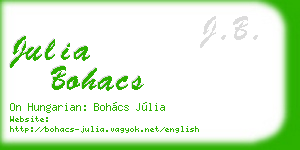 julia bohacs business card